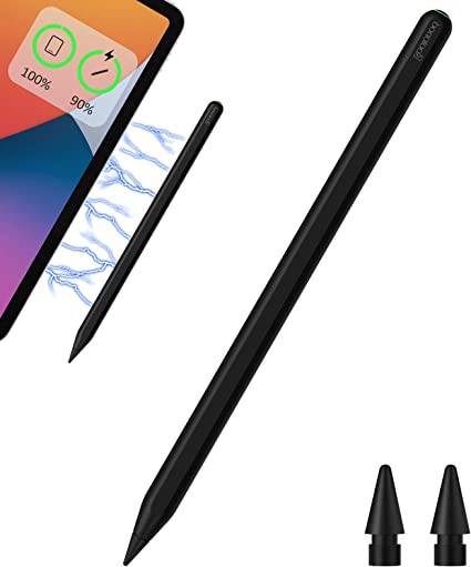 Wireless Charging Stylus Pen for iPad,GOOJODOQ GD13 iPad Pencil 2nd Gen with Tilt Palm Rejection & Bluetooth Magnetic,Compatible with Apple iPad Pro 12.9/11 in, iPad Air 5th/4th Gen, iPad Mini 6th Gen