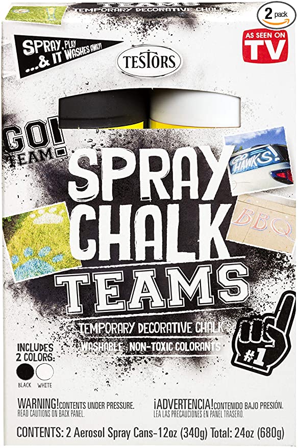 Testors 334331 Spray Chalks Teams, Black/White, 24 Ounce