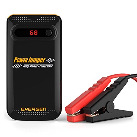 Energen Power Jumper, Car Jump Starter, Portable Power Bank, Portable Device and Laptop Battery Charger (400 Amps-P4 Black)