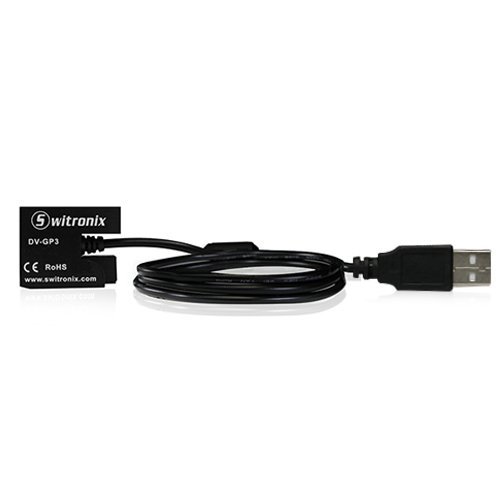 Switronix DVGP3USB Battery Eliminator USB with 10-Feet Power Cable (Black) for GoPro 3/3