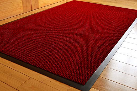 TrendMakers Barrier Mats Heavy Quality Non Slip Hard Wearing Barrier Mat. PVC Edged Heavy Duty Kitchen Mat Rug Available in 8 sizes (120cm x 180cm)- WINE RED w/Black Speckled