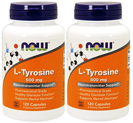 L-Tyrosine 500 mg 120 Capsules (Pack of 2)