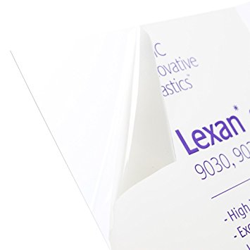 Lexan Sheet - Polycarbonate - .177" - 3/16" Thick, Clear, 12" x 12" Nominal