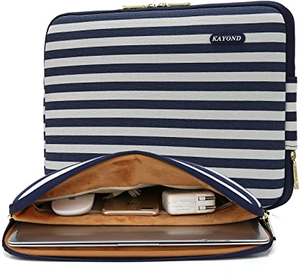 KAYOND Blue stripes Water-resistant for 15.6-17 Inch Laptop Sleeve Case Bag (17 inch, Blue stripes)