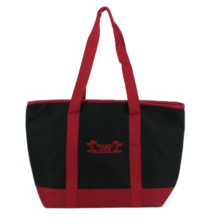 Trader Joes Extra Large Red and Black Insulated Shopping Bag