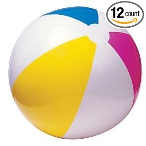 12 Beach Ball Inflates - Approx. 16" - New