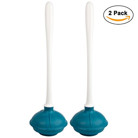 Kleen Freak Antibacterial Toilet Plunger With Germ Guard - 2 Pack Of Plungers