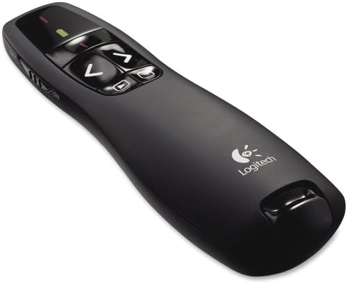 Logitech R400 Presentation Pointer - Laser - Wireless - Radio Frequency - Black - USB