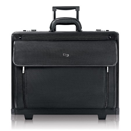 Solo Classic 15.6" Laptop Rolling Catalog Case with dual combination locks, Black, PV78-4