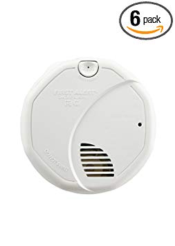 First Alert BRK 3120B-6 Hardwired Photoelectric and Ionization Smoke Alarm with Battery Backup, 6 Pack