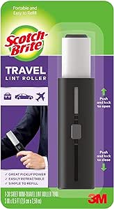 Scotch-Brite Mini Travel Lint Roller, Works Great On Pet Hair, 30 Sheets