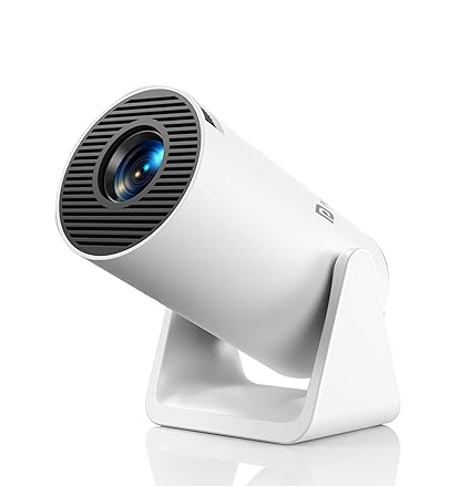 Portronics Beem 440 Smart LED Projector with 720p HD Resolution, Rotatable Design, Built-in Streaming Apps (Netflix, Prime Video, Hotstar), 1800 Lumens, Screen Mirroring, 3 Watts Speaker (White)