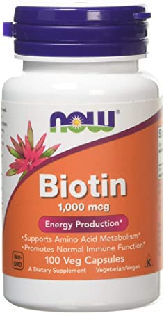 Now Foods Biotin, 1000mcg - 100 vcaps, 0.065 kg