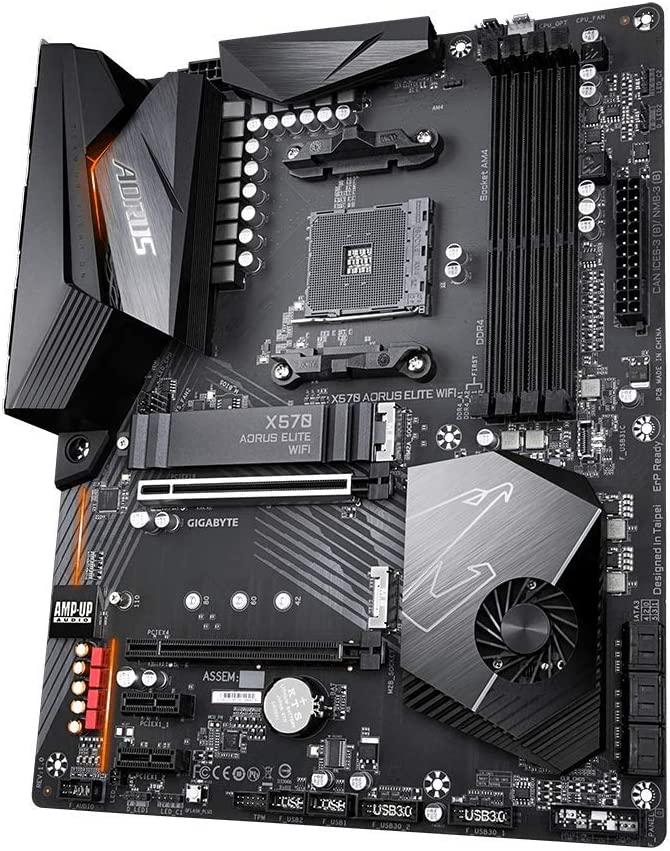 GIGABYTE X570 AORUS ELITE WIFI-R (AMD Ryzen 3000/ X570/ ATX/ PCIe4.0/ DDR4/ Intel Dual Band 802.11AC Wi-Fi/Front USB Type-C/RGB Fusion 2.0/ M.2 Thermal Guard/Gaming Motherboard) (RENEWED)