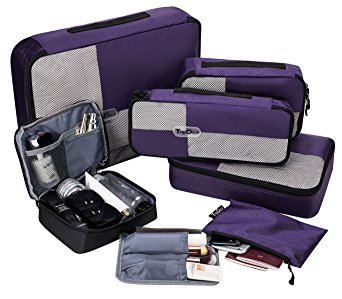 TripDock Various Packing Cubes 6 Set Lightweight Travel Luggage Organizers