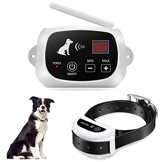 FOCUSER Electric Wireless Dog Fence System, Pet Containment System for 1 Dog and Pets with Waterproof and Rechargeable Dogs Training Collar Receiver Boundary