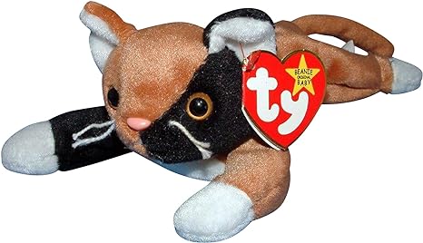 Ty Beanie Babies - Chip the Cat Plush Toy, Soft & Colorful Animal Figure, 9 Inches, for Ages 12  Years