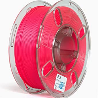 PRILINE PLA 1.75 3D Printer Filament, Dimensional Accuracy  /-0.03 mm, 1kg Spool,Fluorescent Red