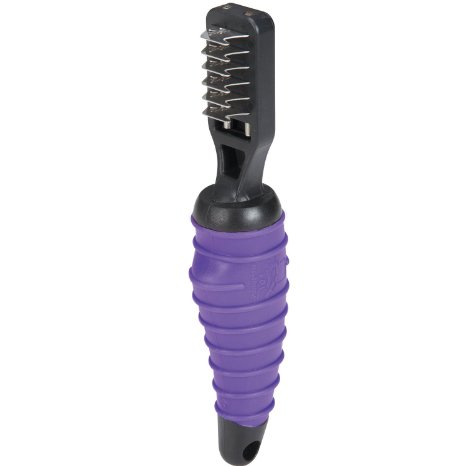 Master Grooming Tools Ergonomic Dematting Tools  -  Reversible Tools for Grooming Dogs - Purple 6 Blade 634