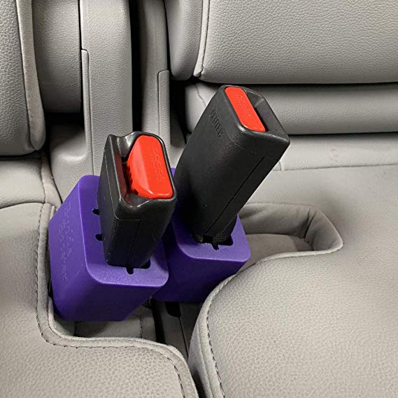 2-Pack Seat Belt Buckle Booster (BPA Free) - Raises Your Seat Belt for Easy Access - Stop Fishing for Buried Seat Belts - Makes Receptacle Stand Upright Buckling (2)