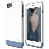 iPhone 6S Plus Case elago S6 Glide Cam Case for the iPhone 6S Plus only 55inch  Back Protection Film included - eco friendly Retail Packaging White  Royal Blue