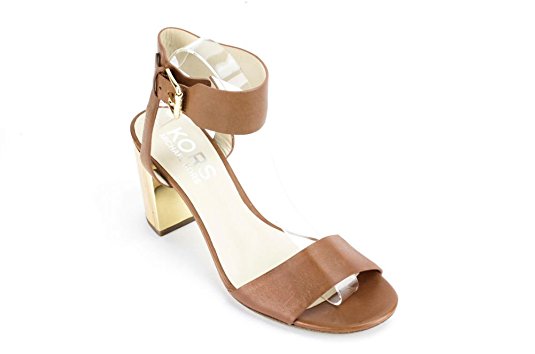 Michael Kors Lexa Women's Luggage Leather Opentoe Sandal US 9.5