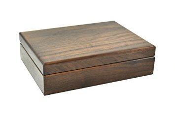 Walnut Grove Solid Wood Walnut Keepsake Treasure Box (Large)