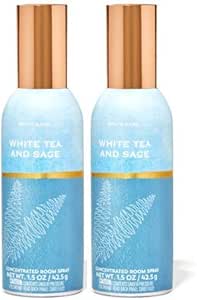 Bath and Body Works 2 pack White Tea & Sage (1.5 oz / 42.5 g) Concentrated Room Spray