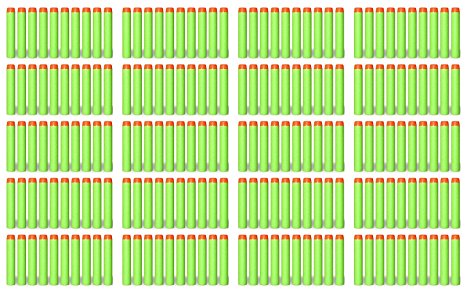 Yosoo 200pcs 7.2cm Foam Darts Bullet for Nerf N-strike Elite Series Blasters Toy Gun Refill Pack (Green)