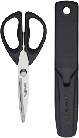 Farberware 5249389 All Purpose Shears with Holder, One Size, Black