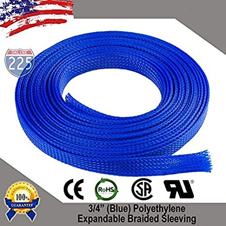 225FWY All Sizes & Colors 5 FT - 100 FT Expandable Cable Sleeving Braided Tubing LOT