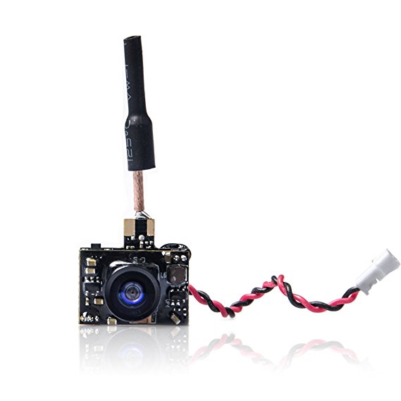 GOQOTOMO GT03-D AIO 5.8G 40CH 25/50/200MW Switchable FPV Video Transmitter with Micro 600TVL Camera and Dipole Brass Antenna