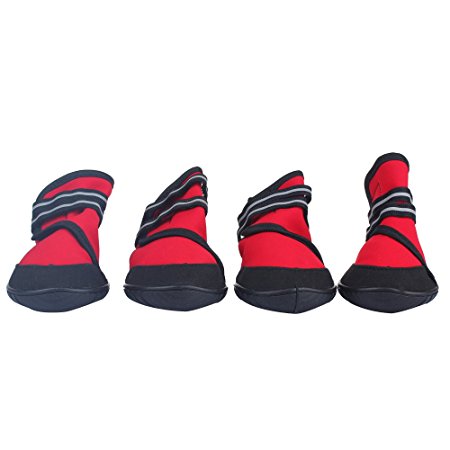 Waterproof Durable Dog Boots Shoes for Snow with Rubber Sole Grip