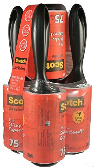 Scotch Brite Lint Roller, Value Pack of 75 Sheets, 375 Total Sheets