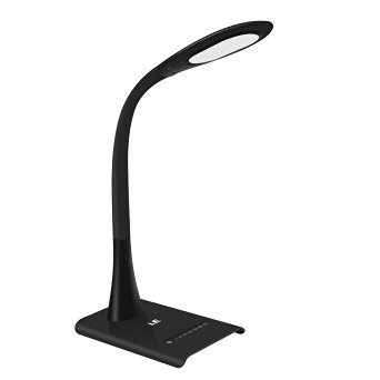 LE 8W Dimmable LED Desk Lamp, 7-Level Brightness, Touch Sensitive Control, Gooseneck, Table Lamps, Reading Lamps, Bedroom Lamps