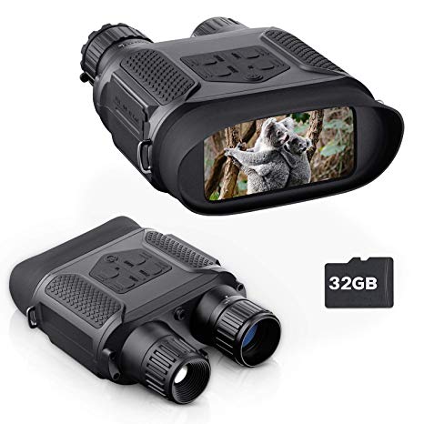 Night Vision Binoculars Hunting Binocular Infrared Night Vision Hunting Binocular With 4” Large Screen Can Record Day or Night IR 5mp Photo & 640p Video from 400m/1300ft