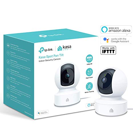 TP-Link Smart Pan Tilt Indoor Security Camera, 360°rotational views, No Hub Required, Works with Alexa(Echo Spot/Show & Fire TV), Google Home/Chromecast and IFTTT, 1080p, 2-Way Audio with Night Vision