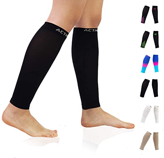 Compression Calf Sleeves (20-30mmHg) for Men & Women - Leg Compression Socks for Shin Splint,Running,Medical, Travel, Nursing