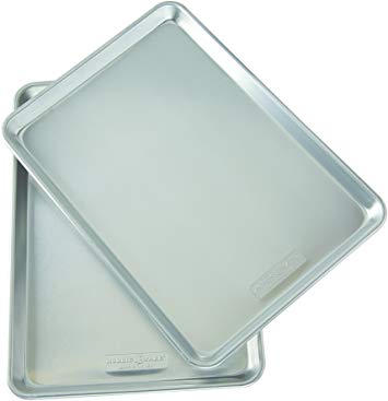 Nordic Ware Natural Aluminum Commercial Baker's Half Sheet (2 Pack), Silver