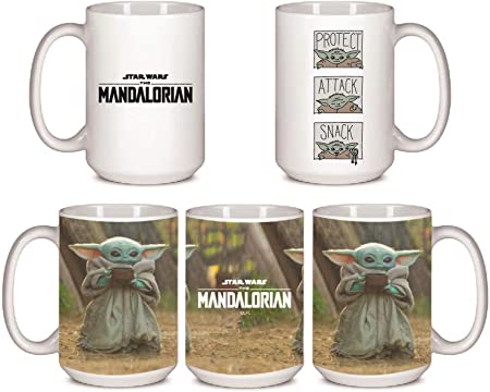 Star Wars Mandalorian The Child Ceramic Coffee Mug - Set of 2-15 oz