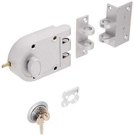 Guard Security Heavy Duty Jimmy Proof Deadbolt Door Lock, Silver, Single Cylinder with Key Entry #44861