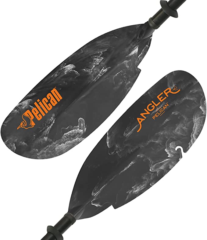 Pelican Poseidon Angler Kayak Paddle - 250cm (98.5 in.) and 240cm (94.5 in) - Anti-Slip Coating Aluminum Shaft & Fiberglass Reinforced Polypropylene Blades - 0/65° Blade Angle