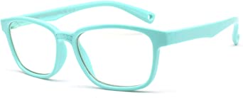JUSLINK Flexible Kids Blue Light Blocking Glasses for Kids Boys and Girls Age 3-12