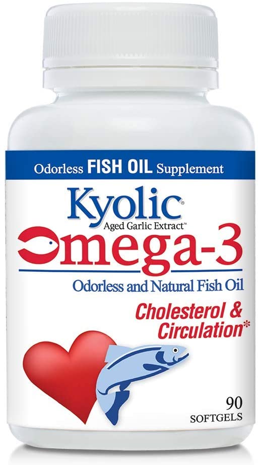 Kyolic Aged Garlic Extract Omega-3, Cholesterol and Circulation, 90 soft gels