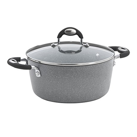 Bialetti Granito Nonstick Dutch Oven, 5-Quart, Gray