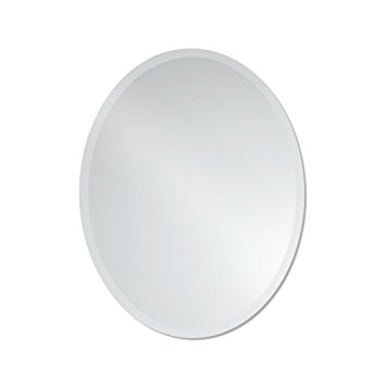 Frameless Beveled Oval Wall Mirror | 22" x 28" | The Better Bevel 17104
