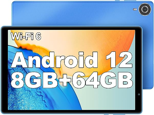 【2023 NEW Wi-Fi6 タブレット】Android タブレット 10インチ wi-fiモデル 8GB RAM(4GB 4GB拡張) 64GB ROM 1TB拡張可能 TECLAST P25T Android12 タブレット 1.8Ghz CPU 解像度1280×800 IPS Wi-Fiモデルタブレット10インチ Google GMS認証 Type-C Bluetooth 5.0 2.4G/5G WiFi 5000mAh デュアルカメ