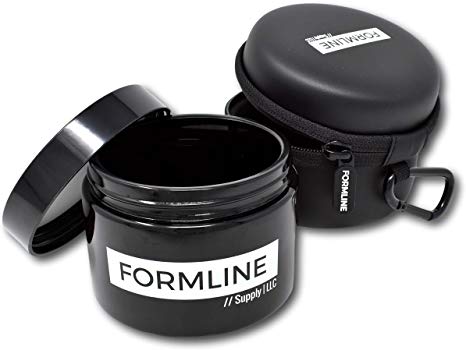 Formline Smell Proof Stash Jar - 1/2 Oz Container (250 ml) Includes Free Discreet Travel Case - Black Airtight UV Glass Preserves All Contents and Odors