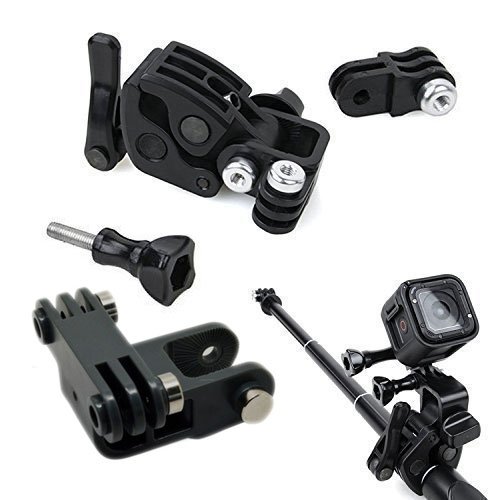 CAMZON Sportsman Mount Universal Clamp Clip Mount for Gun / Fishing Rod / Bow Fixing for GoPro Hero 5 4 3 2 SJCAM SJ4000 SJ5000 SJ6000 Sports Action Cameras (Black)