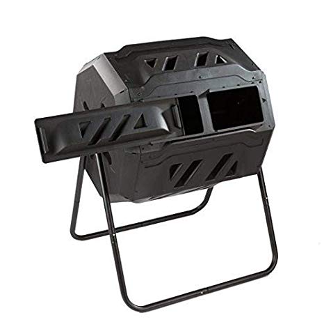 It's useful. Twin Chamber Rotating Compost Bin - Dual Chamber Rolling Compost Tumbler with Sliding Door and Solid Steel Frame